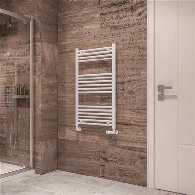 Eastbrook Wingrave Straight Ladder Towel Radiator 1000mm x 600mm - Gloss White - 89.0124 - TAP 'N' SHOWER