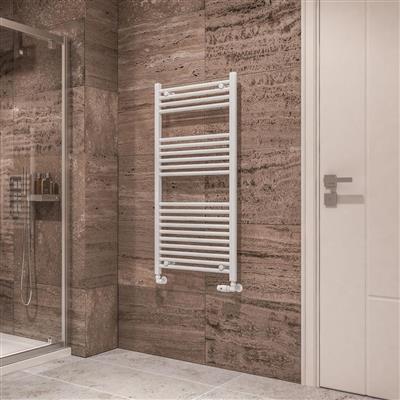 Eastbrook Wingrave Straight Ladder Towel Radiator 1200mm x 600mm - Gloss White - 89.0125 - TAP 'N' SHOWER