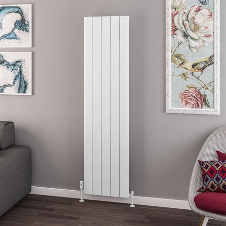 Eastbrook Withington Aluminium Vertical Radiator 1800mm x 470mm - Matt White - 89.0141 - TAP 'N' SHOWER