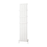 Eastbrook Malmesbury Aluminium Vertical Radiator 1800mm x 375mm - Matt White - 89.0148 - TAP 'N' SHOWER
