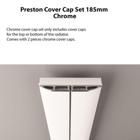Eastbrook Preston Top Cover Cap Set 185mm - Chrome - 89.0175 - TAP 'N' SHOWER