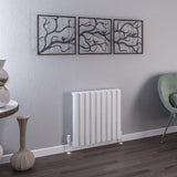 Eastbrook Burford Aluminium Horizontal Radiator 600mm x 625mm - Matt White - 89.0230 - TAP 'N' SHOWER