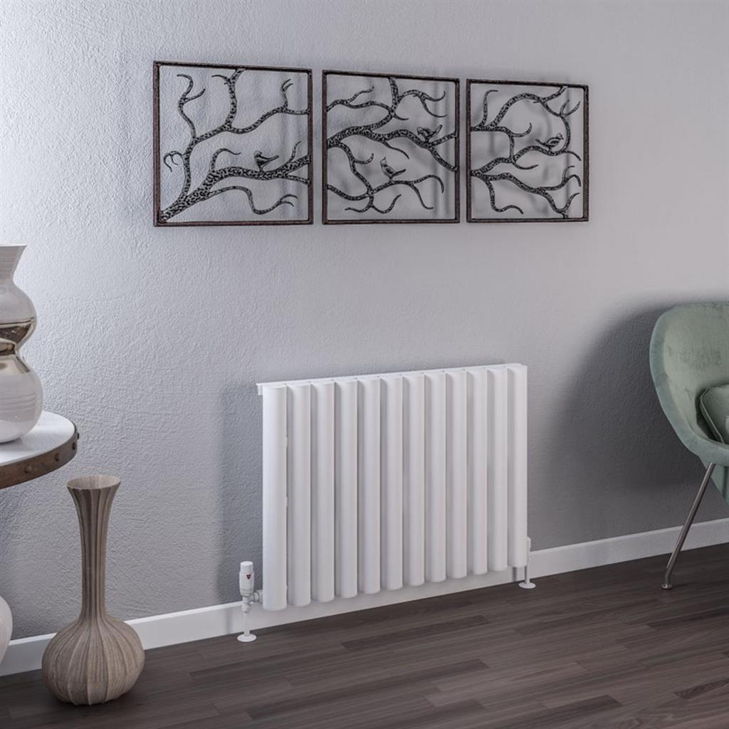 Eastbrook Burford Aluminium Horizontal Radiator 600mm x 835mm - Matt White - 89.0231 - TAP 'N' SHOWER