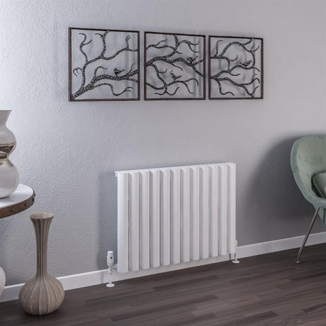 Eastbrook Burford Aluminium Horizontal Radiator 600mm x 835mm - Matt White - 89.0231 - TAP 'N' SHOWER
