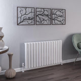 Eastbrook Burford Aluminium Horizontal Radiator 600mm x 1045mm - Matt White - 89.0232 - TAP 'N' SHOWER