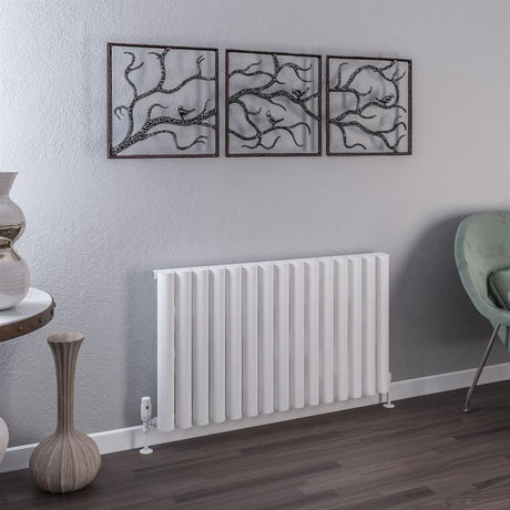 Eastbrook Burford Aluminium Horizontal Radiator 600mm x 1045mm - Matt White - 89.0232 - TAP 'N' SHOWER
