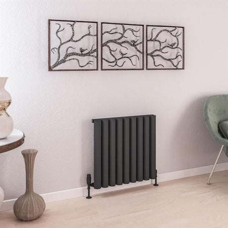 Eastbrook Burford Aluminium Horizontal Radiator 600mm x 625mm - Matt Anthracite - 89.0239 - TAP 'N' SHOWER