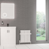 Eastbrook Kelmscott Aluminium Horizontal Radiator 600mm x 485mm - Matt White - 89.0247 - TAP 'N' SHOWER