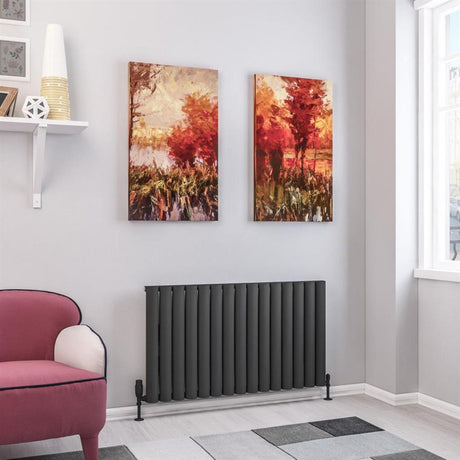 Eastbrook Kelmscott Aluminium Horizontal Radiator 600mm x 1045mm - Matt Anthracite - 89.0259 - TAP 'N' SHOWER