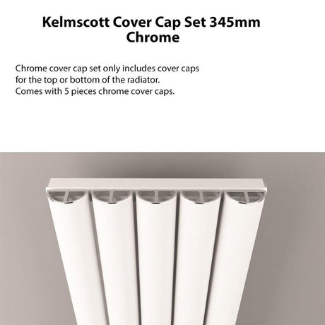 Eastbrook Kelmscott Top/Bottom Cover Cap Set 345mm - Chrome - 89.0412 - TAP 'N' SHOWER