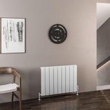 Eastbrook Malmesbury Aluminium Horizontal Radiator 600mm x 850mm - Matt White - 89.0423 - TAP 'N' SHOWER