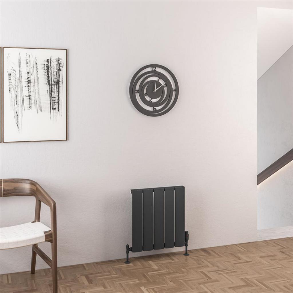 Eastbrook Malmesbury Aluminium Horizontal Radiator 500mm x 470mm - Matt Anthracite - 89.0439 - TAP 'N' SHOWER