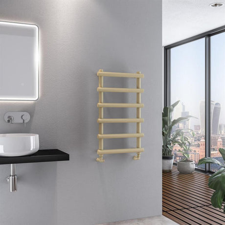 Eastbrook Marlow Straight Designer Towel Radiator 850mm x 500mm - Matt Cappuccino - 89.0518 - TAP 'N' SHOWER