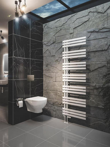 Eastbrook Hurley Designer Towel Radiator 1800mm x 600mm - Matt White - 89.0547 - TAP 'N' SHOWER