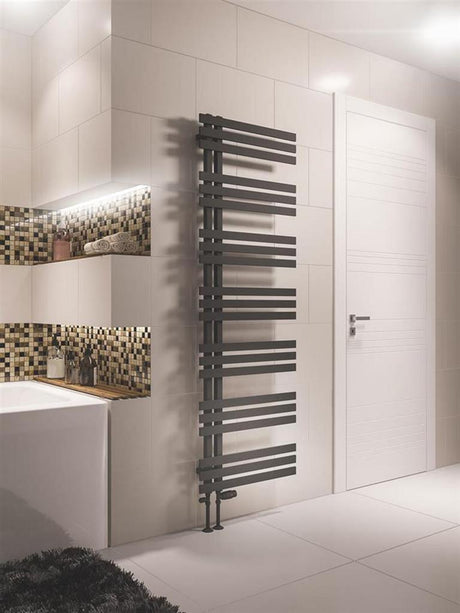 Eastbrook Hurley Designer Towel Radiator 1800mm x 600mm - Matt Anthracite - 89.0553 - TAP 'N' SHOWER
