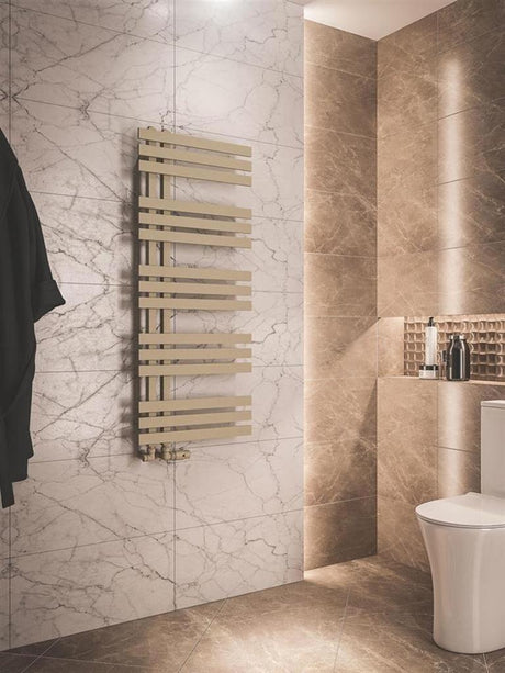 Eastbrook Hurley Designer Towel Radiator 1200mm x 500mm - Matt Cappuccino - 89.0562 - TAP 'N' SHOWER
