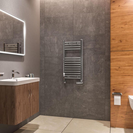 Eastbrook Westward Straight Ladder Towel Radiator 800mm x 400mm - Chrome - 89.0587 - TAP 'N' SHOWER