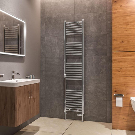 Eastbrook Westward 1800mm x 400mm Straight Ladder Towel Radiator - Chrome - 89.0593 - TAP 'N' SHOWER