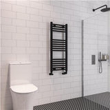 Eastbrook Wingrave Straight Ladder Towel Radiator 1000mm x 400mm - Matt Black - 89.0599 - TAP 'N' SHOWER