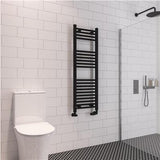 Eastbrook Wingrave Straight Ladder Towel Radiator 1200mm x 400mm - Matt Black - 89.0602 - TAP 'N' SHOWER
