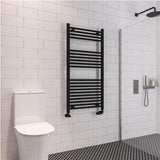 Eastbrook Wingrave Straight Ladder Towel Radiator 1200mm x 600mm - Matt Black - 89.0604 - TAP 'N' SHOWER
