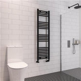Eastbrook Wingrave Straight Ladder Towel Radiator 1400mm x 400mm - Matt Black - 89.0605 - TAP 'N' SHOWER