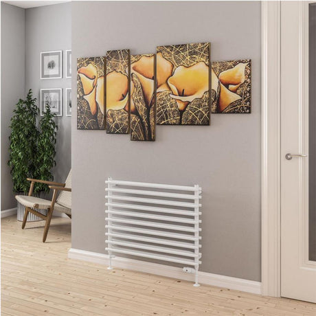 Eastbrook Murano Tube on Tube Horizontal Radiator 800mm x 600mm - Gloss White - 89.0897 - TAP 'N' SHOWER