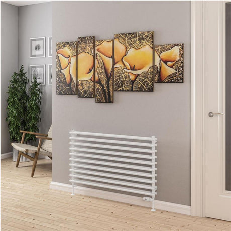 Eastbrook Murano Tube on Tube Horizontal Radiator 1000mm x 600mm - Gloss White - 89.0898 - TAP 'N' SHOWER