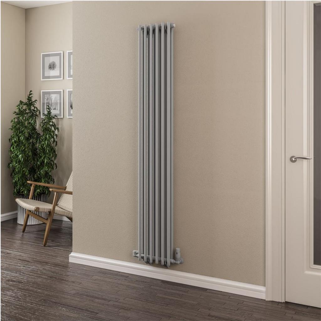 Eastbrook Murano Tube on Tube Vertical Radiator 310mm x 1800mm - Matt Grey - 89.0908 - TAP 'N' SHOWER