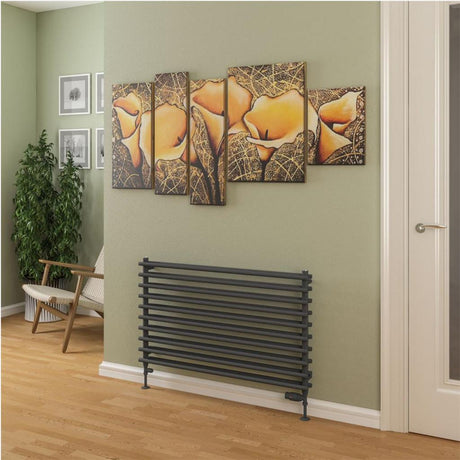Eastbrook Murano Tube on Tube Horizontal Radiator 1000mm x 600mm - Matt Anthracite - 890912 - TAP 'N' SHOWER