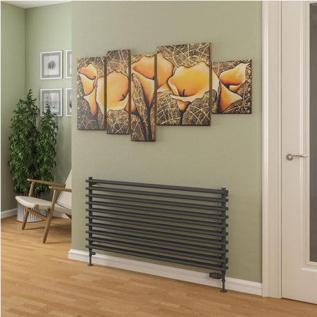Eastbrook Murano Tube on Tube Horizontal Radiator 1200mm x 600mm - Matt Anthracite - 89.0913 - TAP 'N' SHOWER