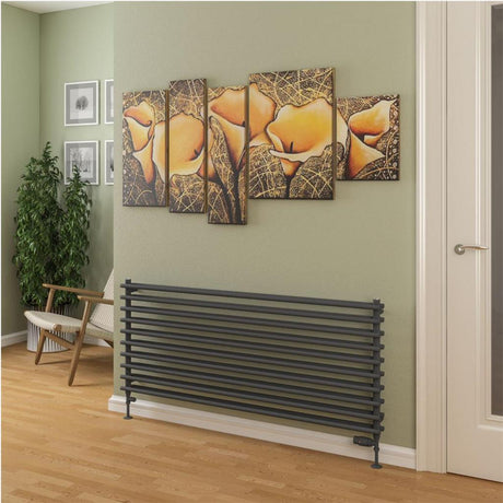 Eastbrook Murano Tube on Tube Horizontal Radiator 1400mm x 600mm - Matt Anthracite - 89.0914 - TAP 'N' SHOWER