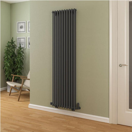 Eastbrook Murano Tube on Tube Vertical Radiator 510mm x 1800mm - Matt Anthracite - 89.0917 - TAP 'N' SHOWER