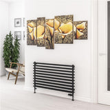 Eastbrook Murano Tube on Tube Horizontal Radiator 1000mm x 600mm - Matt Black - 89.0919 - TAP 'N' SHOWER