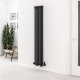 Eastbrook Murano Tube on Tube Vertical Radiator 310mm x 1800mm - Matt Black - 89.0922 - TAP 'N' SHOWER
