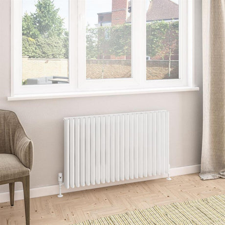 Eastbrook Witney Aluminium Horizontal Radiator 1040mm x 600mm - Matt White - 89.0944 - TAP 'N' SHOWER