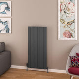 Eastbrook Withington Aluminium Vertical Radiator 565mm x 1200mm - Matt Anthracite - 89.0966 - TAP 'N' SHOWER