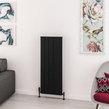 Eastbrook Withington Aluminium Vertical Radiator 470mm x 1200mm - Matt Black - 89.0986 - TAP 'N' SHOWER