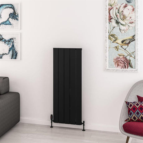 Eastbrook Withington Aluminium Vertical Radiator 470mm x 1200mm - Matt Black - 89.0986 - TAP 'N' SHOWER