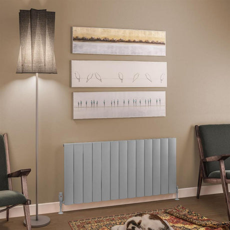 Eastbrook Tordino Aluminium Horizontal Radiator 1230mm x 600mm - Matt Grey - 89.1213 - TAP 'N' SHOWER