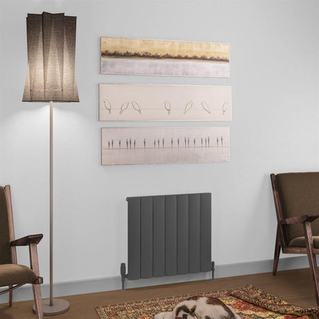 Eastbrook Tordino Aluminium Horizontal Radiator 660mm x 600mm - Matt Anthracite - 89.1219 - TAP 'N' SHOWER