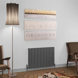 Eastbrook Tordino Aluminium Horizontal Radiator 850mm x 600mm - Matt Anthracite - 89.1220 - TAP 'N' SHOWER