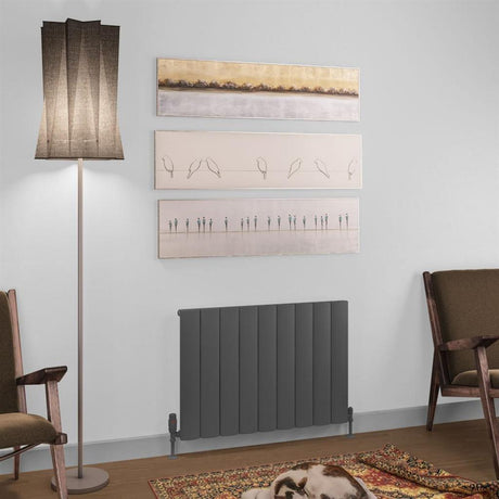 Eastbrook Tordino Aluminium Horizontal Radiator 850mm x 600mm - Matt Anthracite - 89.1220 - TAP 'N' SHOWER