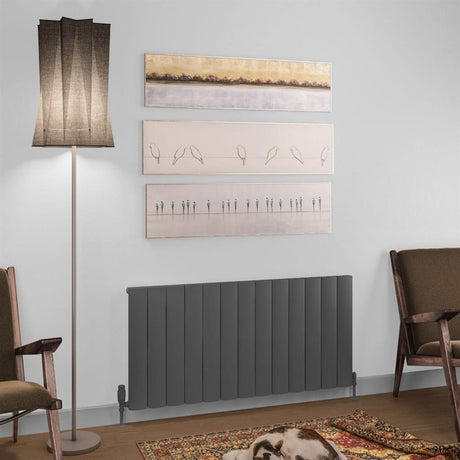 Eastbrook Tordino Aluminium Horizontal Radiator 1230mm x 600mm - Matt Anthracite - 89.1222 - TAP 'N' SHOWER