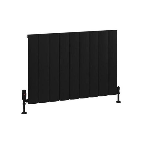 Eastbrook Tordino Aluminium Horizontal Radiator 850mm x 600mm - Matt Black - 89.1229 - TAP 'N' SHOWER