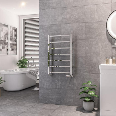 Eastbrook Tuscan Square Towel Radiator 500mm x 800mm - Chrome - 89.1268 - TAP 'N' SHOWER