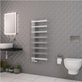 Eastbrook Platani Designer Towel Radiator 500mm x 1150mm - Matt Chrome - 89.1354 - TAP 'N' SHOWER