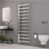 Eastbrook Platani Designer Towel Radiator 600mm x 1800mm - Matt Chrome - 89.1357 - TAP 'N' SHOWER