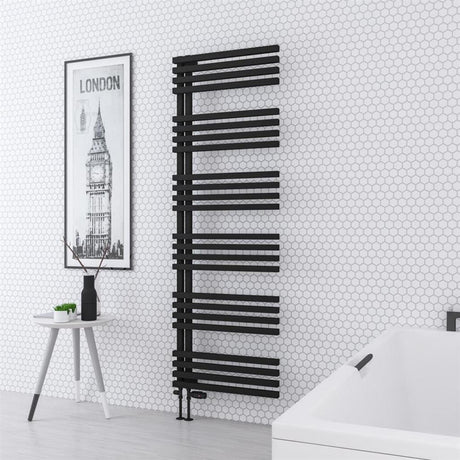 Eastbrook Reinbach Designer Towel Radiator 600mm x 1800mm - Matt Black - 89.1387 - TAP 'N' SHOWER