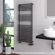 Eastbrook Rowsham Designer Towel Radiator 600mm x 800mm - Matt Anthracite - 89.1395 - TAP 'N' SHOWER